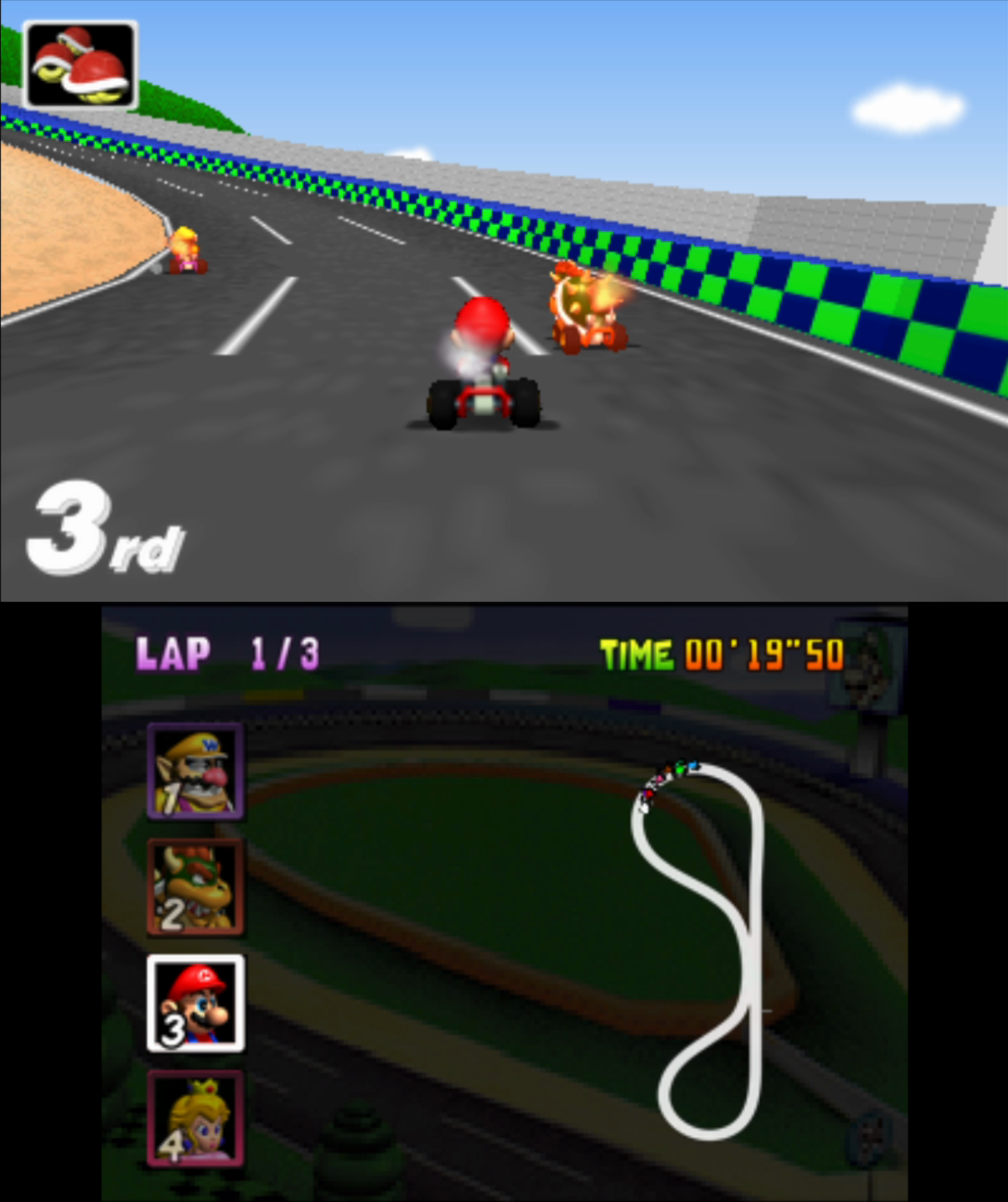 A solo race against CPU opponents