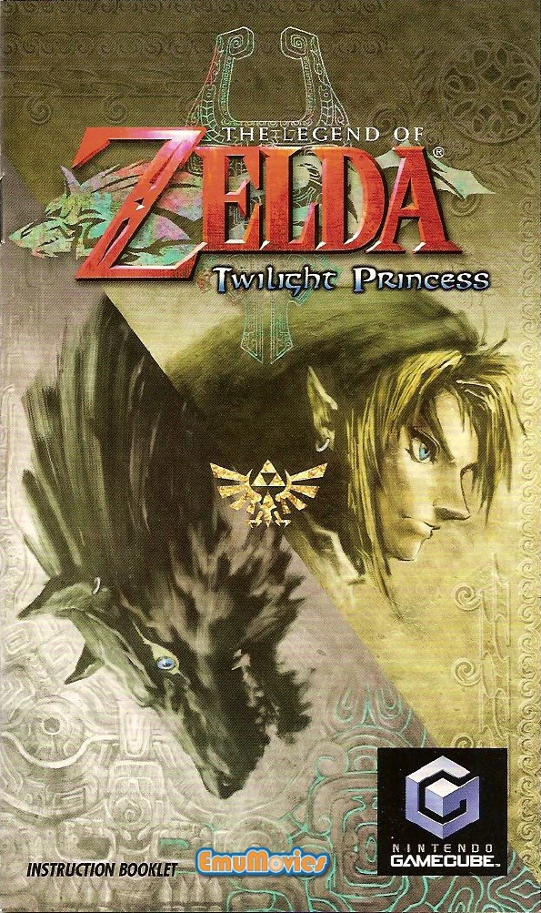 Cover of the original GameCube Twilight Princess instruction booklet