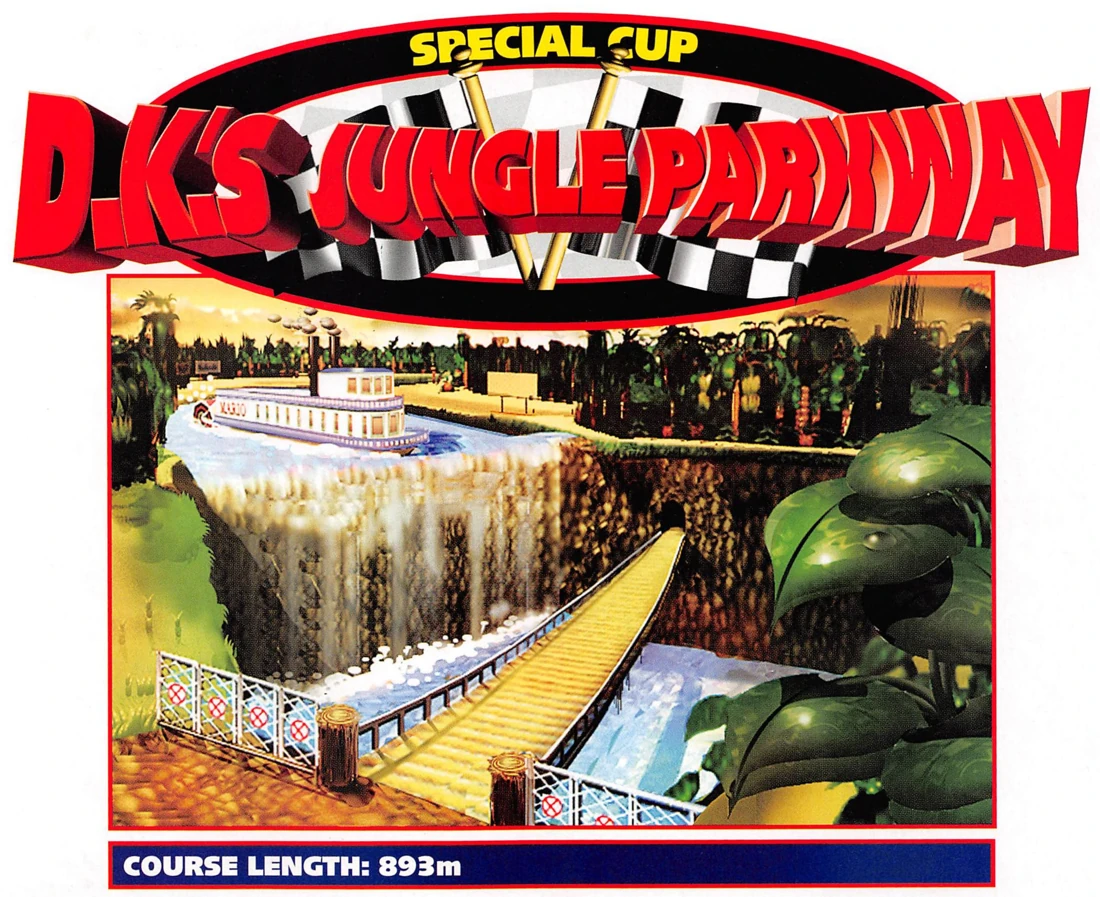 Original course artwork for D.K.’s Jungle Parkway