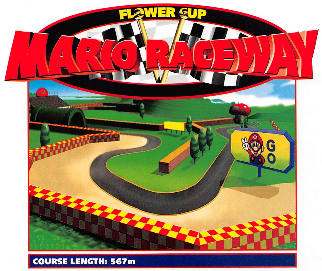 Original course artwork for Mario Raceway