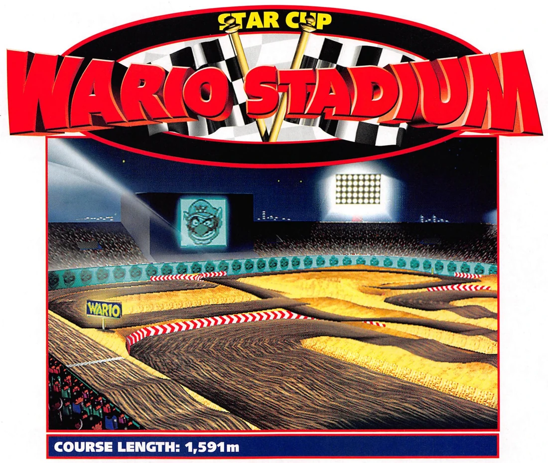 Original course artwork for Wario Stadium