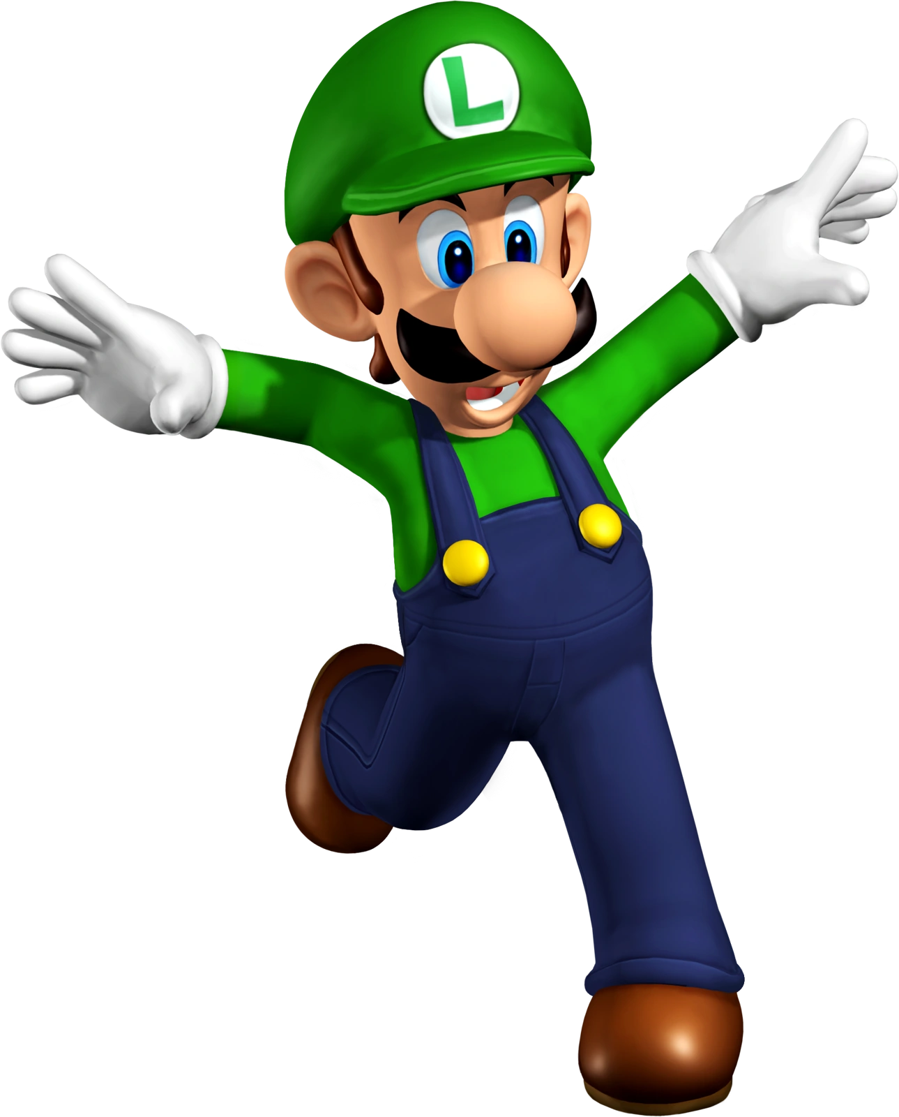 Original Nintendo illustration of Luigi from Super Mario 64 DS